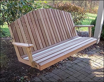 Creekvine Cedar Mountaintop Fanback Porch Swing