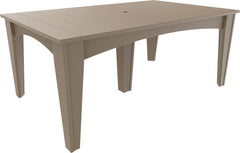 LuxCraft Poly Island Dining Table Rectangular IDT4472R