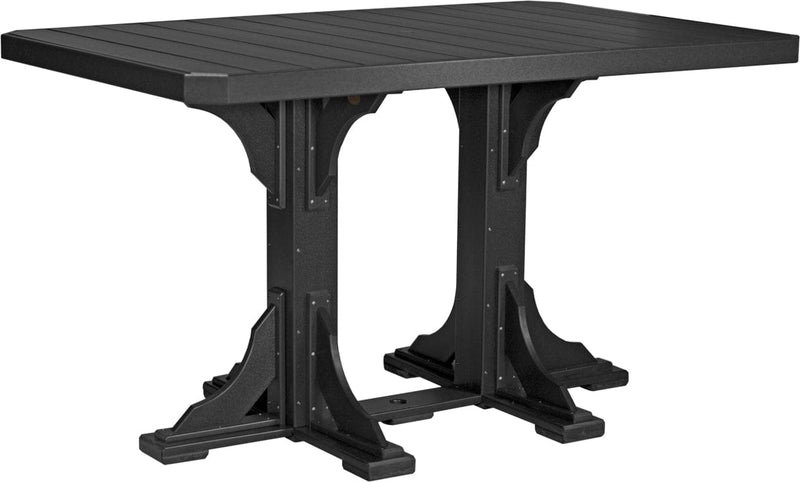LuxCraft 4' x 6' Rectangular Table Bar Height P46RTB