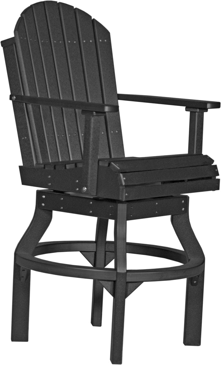 LuxCraft Poly Adirondack Swivel Chair Bar Height PASCB