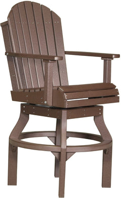 LuxCraft Poly Adirondack Swivel Chair Bar Height PASCB