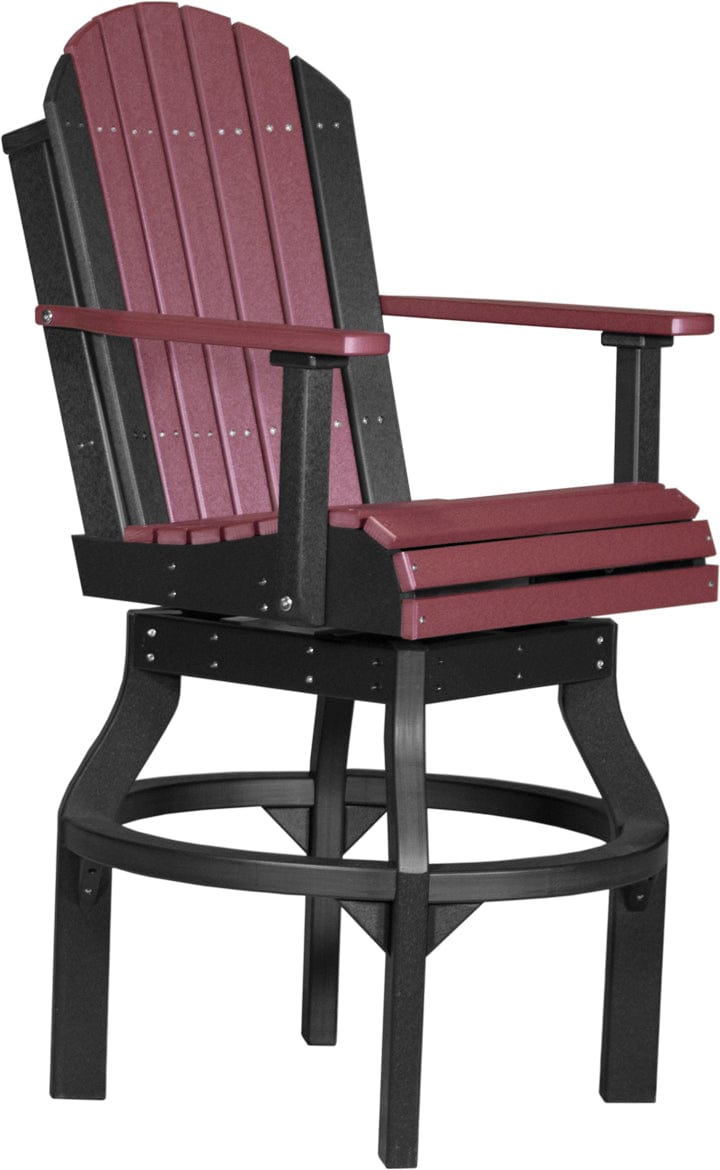 LuxCraft Poly Adirondack Swivel Chair Bar Height PASCB