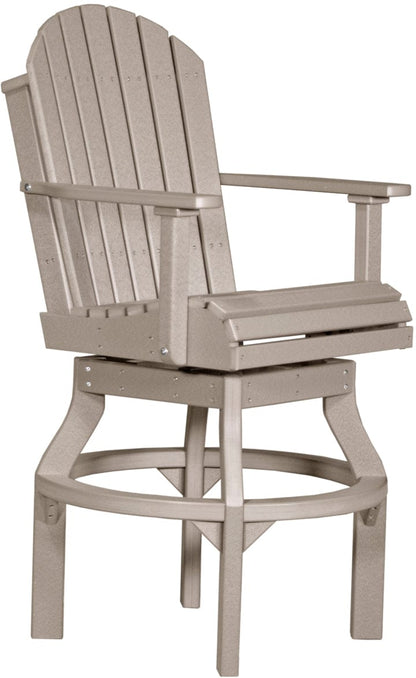 LuxCraft Poly Adirondack Swivel Chair Bar Height PASCB