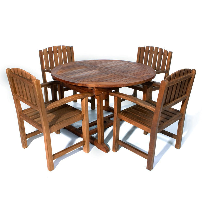 All Things Cedar 5-Piece Oval Extension Table Dining Chair Set TE70-20