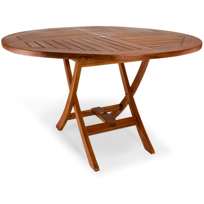 All Things Cedar 4-ft Teak Round Folding Table TR48