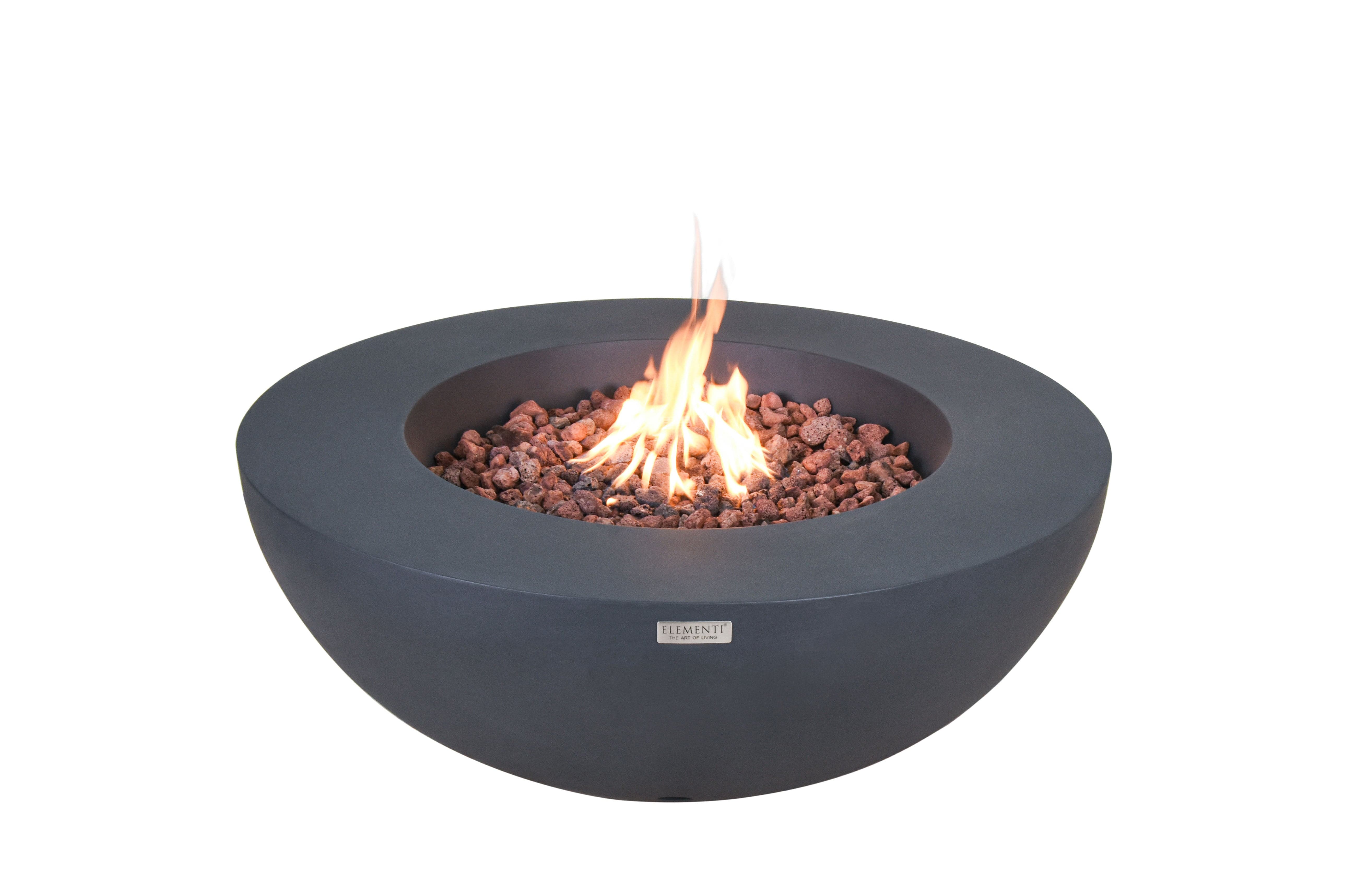 Elementi Lunar Bowl Fire Table-Dark Gray OFG101DG