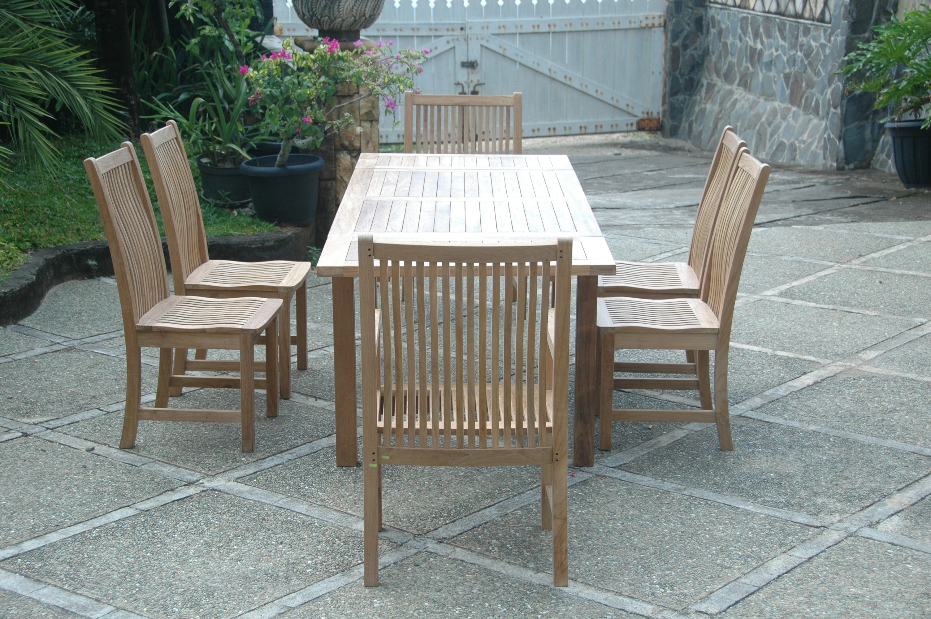 Anderson Teak Bahama Chicago 7-Pieces Dining Set Chair B Set-14