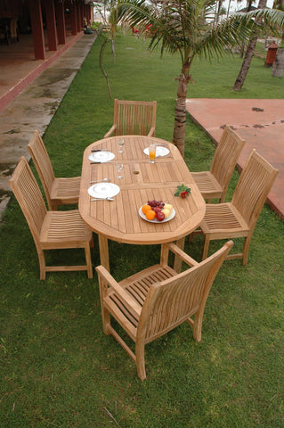 Image of Anderson Teak Bahama Chicago 7-Pieces Dining Set A Set-29
