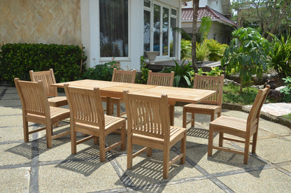 Anderson Teak Bahama Sahara 9-Pieces 8' Rectangular Dining Set Set-81